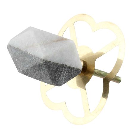 Grey And White Stone Hammer Cabinet Knobs
